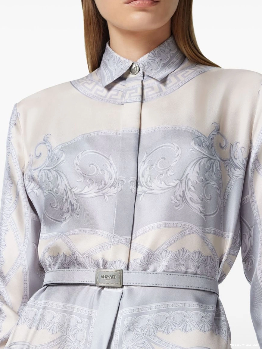 Affordable shirt Barocco-print Women Versace dress 0323
